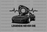 Legends Never Die RX7 Rotary Face Mask